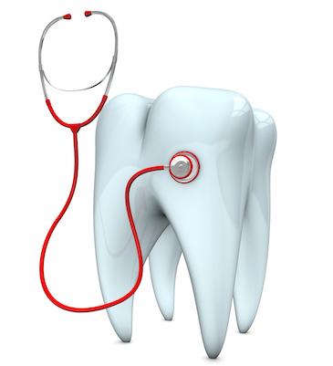 illustrated tooth with stethoscope | emergency dentist alum rock